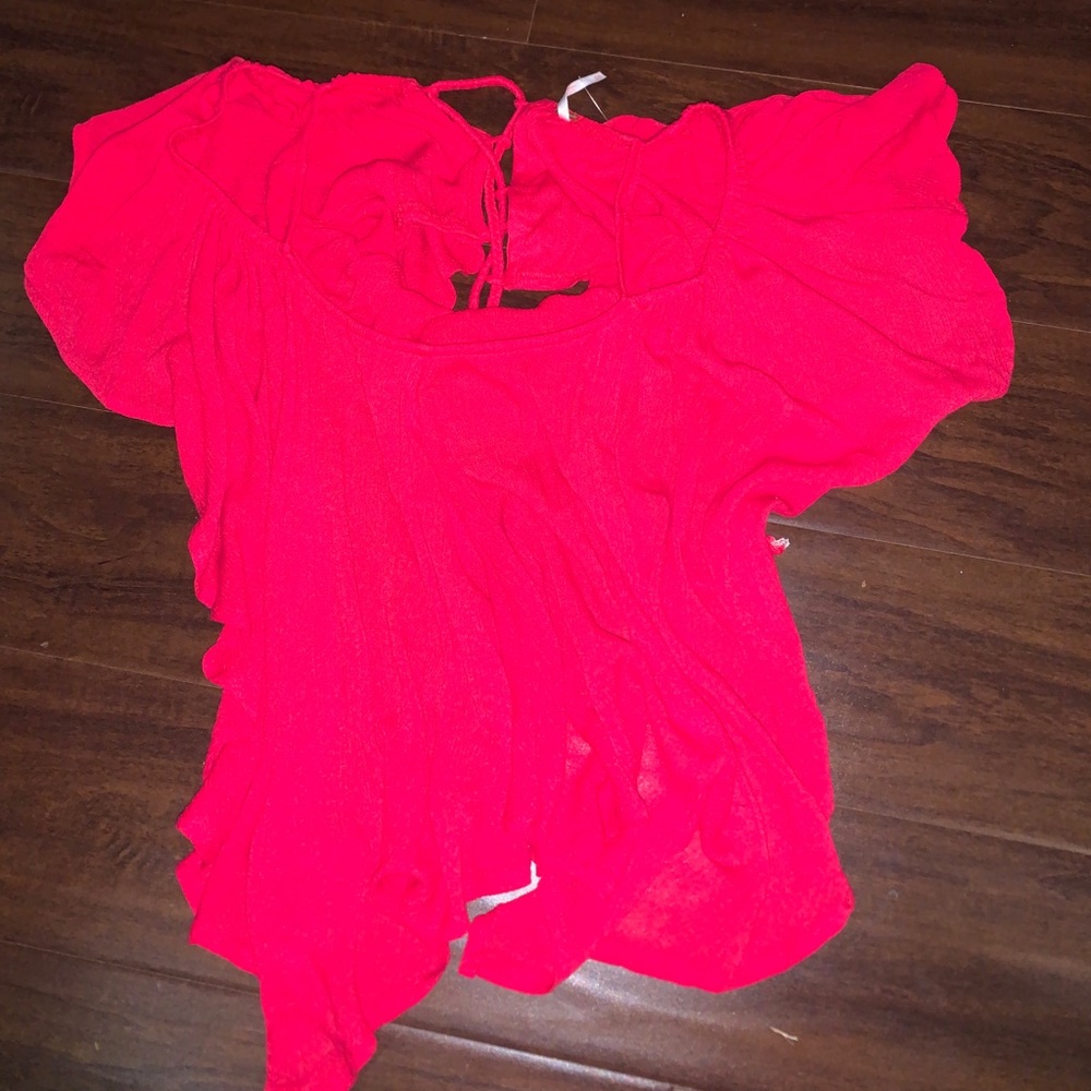 Free People Red Blouse